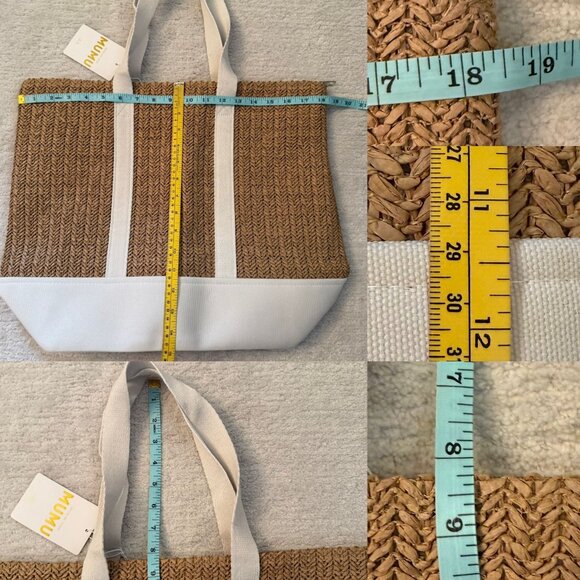 Show Me Your Mumu Sunseeker Large Straw Tote Bag NWT FabFitFun Collab Beach Bag - Picture 8 of 11